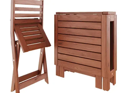 applaro folding table and chairs 3D model