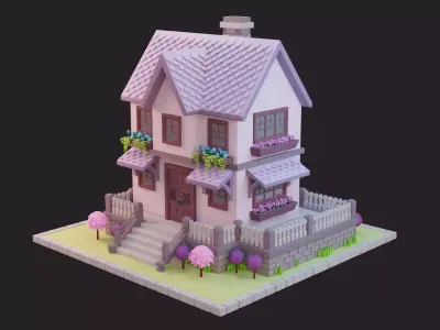 Cartoon House 7 3D model