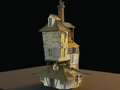 Harry Potter Weasley House The Burrow 3D model