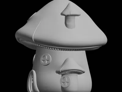 Mushroom House Fantasy Dwelling 3D print model