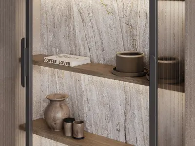 79 Wall Panel Arc with sliding doors 3D model