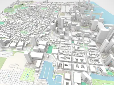 Cityscape Jersey City USA 3D model