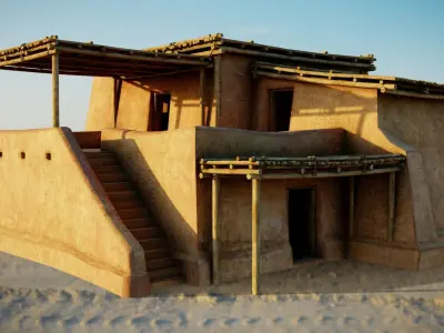 Desert Buildings Collection 3D Model Pack