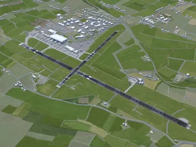 Cork Airport Low-poly 3D model