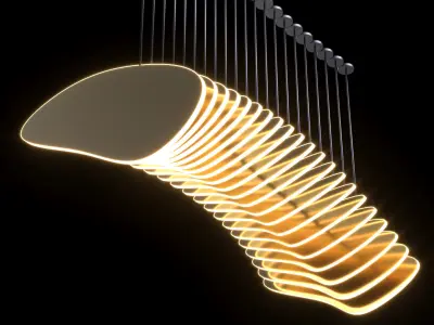 Modern Parametric Chandelier 3D model