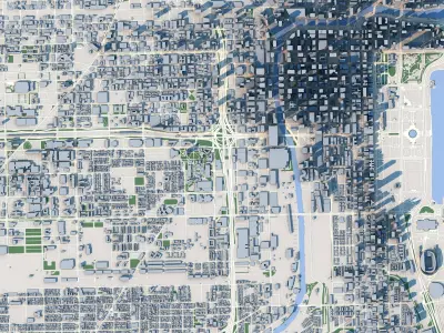 Chicago City in Illinois United States 3D model