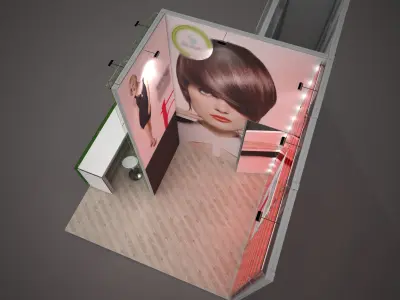 Exhibition stand octanorm maxima 6x4 m 3D model