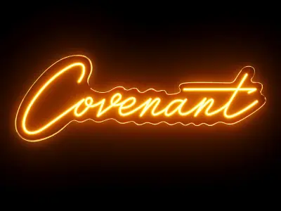 Covenant Neon Sign 3D model