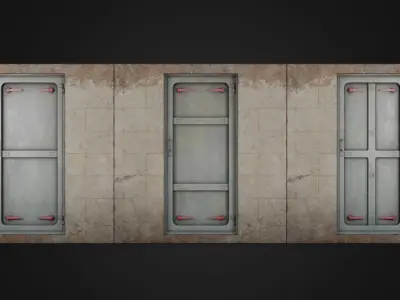 Hermetic Doors Low-poly 3D model