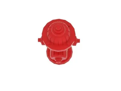Hydrant fire Low-poly 3D model