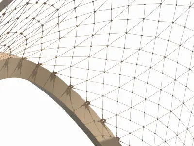  Modern Monumental Archway Structure Sand Gold 