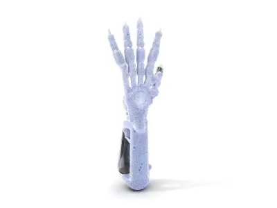 Futuristic Robotic Hand model pack with articulated fingers Low-poly 3D model
