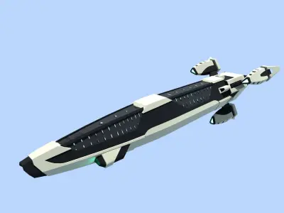 Sci-fi Spaceship 3D model from CGTrader