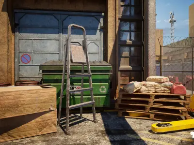 Industrial Harbour  Low-poly 3D model