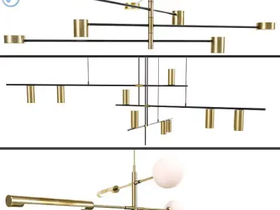 Ceiling Light Collection 3D model 2