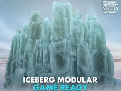 Low poly Modular Iceberg 230428 Low-poly 3D model