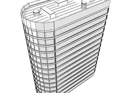 Tall Lowpoly Office Building 113 Low-poly 3D model