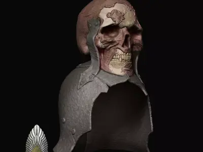 Orc Skull Helmet lord of the rings 3D DIGITAL DOWNLOAD 3D print model