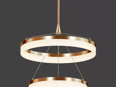 Keplar 1 Light 24 in Gold Pendant 3D model