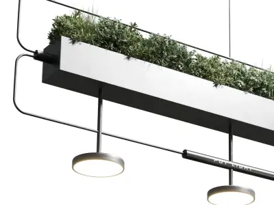pot light pendant plant light hanging 07 3D model