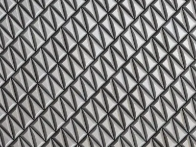 Industrial Triangular Metal Bricks PBR Seamless Texture