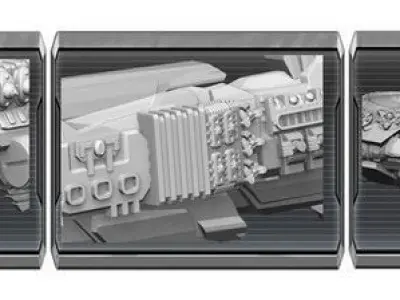 FLEET CORE- 01 FED UNION BATTLESHIP 3D print model