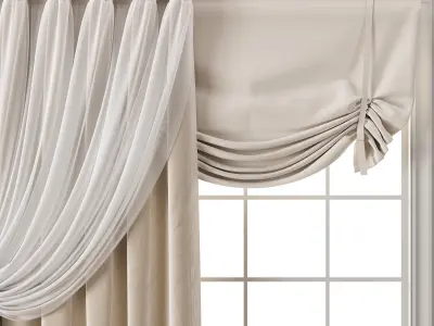 curtains 14 3D model purchase