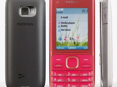 Nokia C2-01 Low-poly 3D model