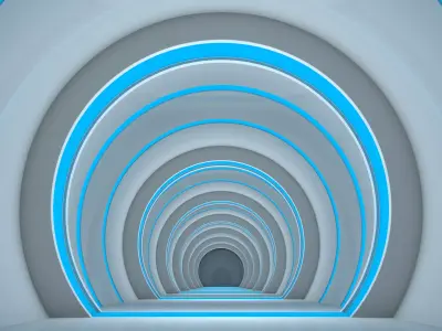 Modern Empty Tunnel 3D model