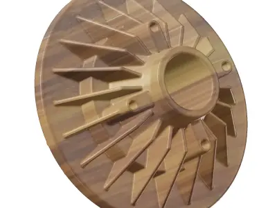 Wooden Engine Cooling Fan Clutch 3D model