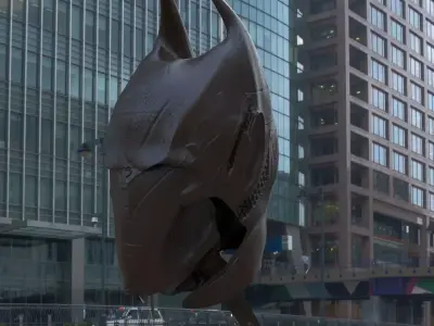 Batman helmet Sci-Fi 3D model