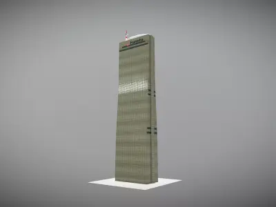 63 Building Low-poly 3D model