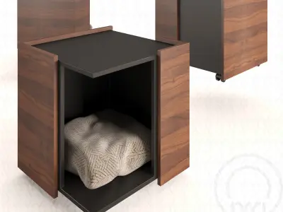 Corner pet House Low-poly 3D model