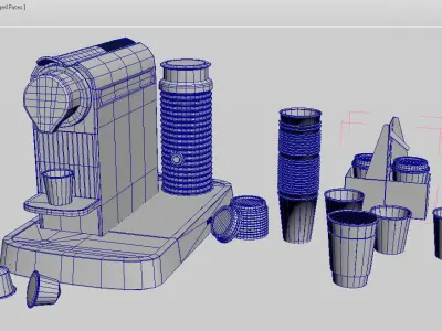 espresso machine coffee capsule caps 3D model