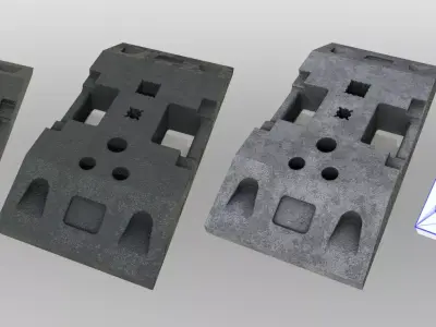 Road Construction Stand PCV P011 Low-poly 3D model