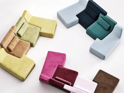 Confluences 2 4 Seater Sofa 3D model