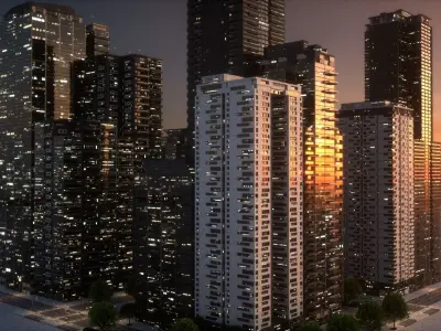 City Block Type B08 3D model