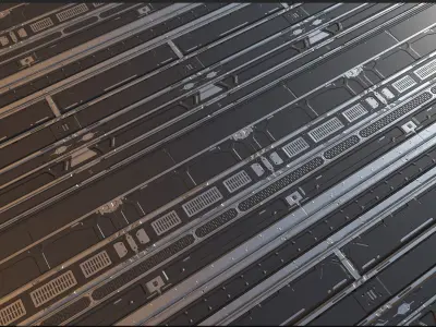 Scifi Trim Sheet High Poly 3D model