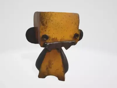 Rusty Cartoon Robot 3D Model 3D model