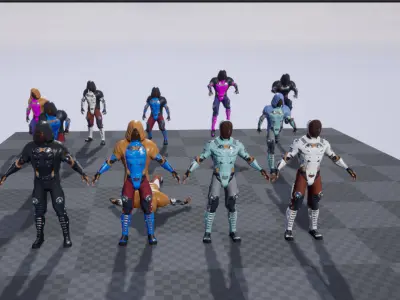 Sci-fi character 2 Low-poly 3D model
