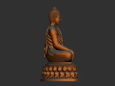 Asian Buddha statues for 3D printing Model 3D print model