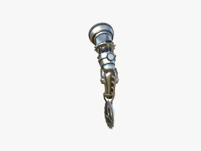 Robotic Arm A08 Aluminum - Character Design SciFi Low-poly 3D model