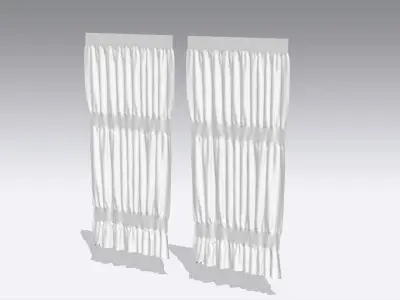 Curtain Low-poly 3D model