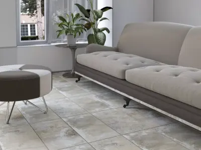 interior tile floor Low-poly 3D model