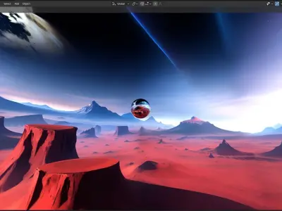 10 HDRIs Alien Planet  3D model