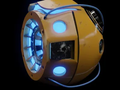 Futuristic Industrial Orb Drone  3D model