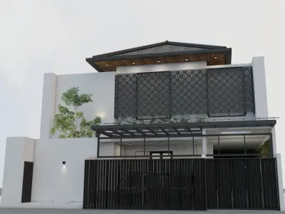 Oriental House Facade 3D model