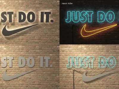 logo sign Nike Just do it 3d Low-poly 3D model