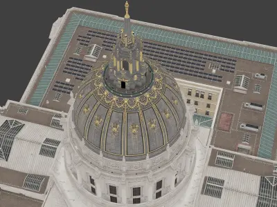San Francisco City Hall Low-poly 3D model