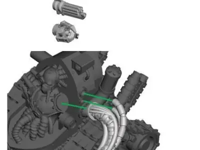 Dark Techno Enslaved Heavy Gunners 3D print model